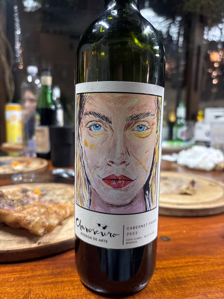 Botella de Claroscuro cabernet franc 2022